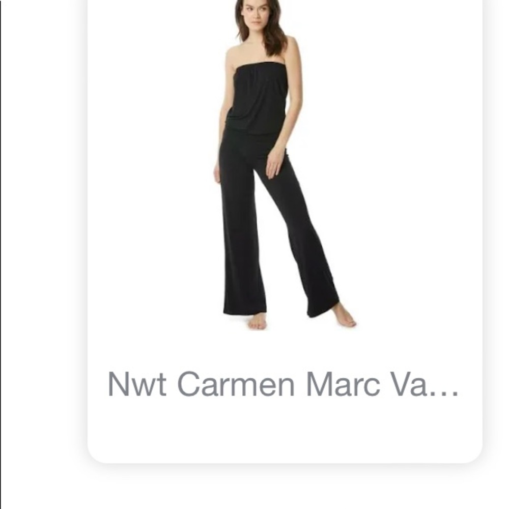 Carmen Marc Valvo Swim Coverup Jumpsuit